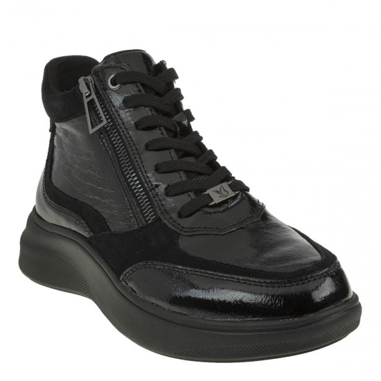 2000221401 Γυναικείο αθλητικό Sneakers δετό μαύρο