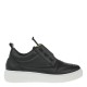 2000213701 Γυναικείο αθλητικό sneakers δέρμα μαύρο