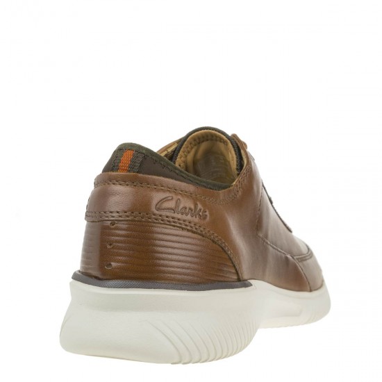2000231901 Aνδρικό casual δετό δέρμα ταμπά(tan)