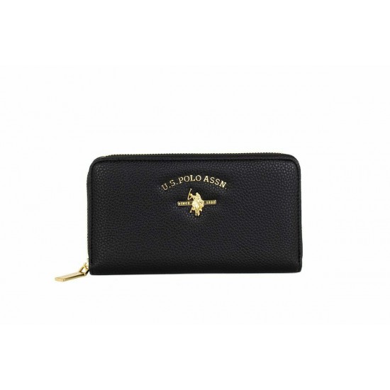 2000243101 Γυναικείο πορτοφόλι eco leather φερμουάρ μαύρο