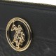 2000259701 Γυναικείο πορτοφόλι φερμουάρ μαύρο/χρυσό