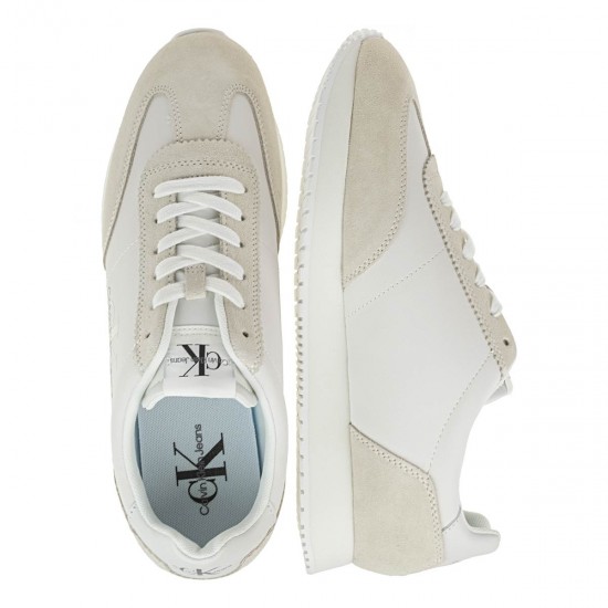 2000268202 Ανδρικό αθλητικό sneakers ck δετό πάγος/εκρού