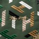 2000270301 Γυναικεία τσάντα τετράγωνη μεγάλη logo πράσινη