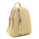 2000288801 Γυναικεία τσάντα πλάτης backpack πλεκτή κίτρινη