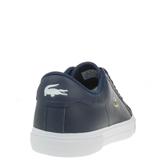 2000290501 Ανδρικό αθλητικό sneakers δέρμα δετό μπλέ
