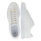 2000290801 Γυναικείο αθλητικό sneakers δετό λευκό/χρυσό