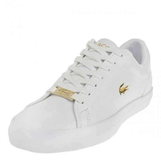 2000290801 Γυναικείο αθλητικό sneakers δετό λευκό/χρυσό