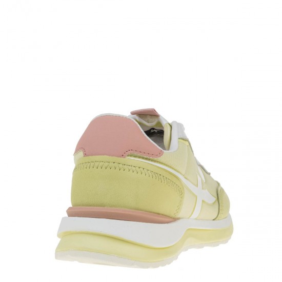 2000290902 Γυνακείο αθλητικό sneakers δετό λεμονί/λευκό