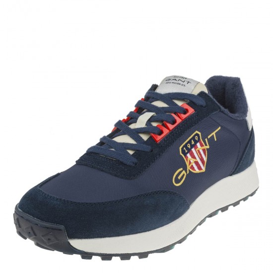 2000293701 Ανδρικό αθλητικό sneakers δετό μπλέ