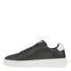 2000295601 Ανδρικό αθλητικό sneakers δετό δέρμα μαύρο
