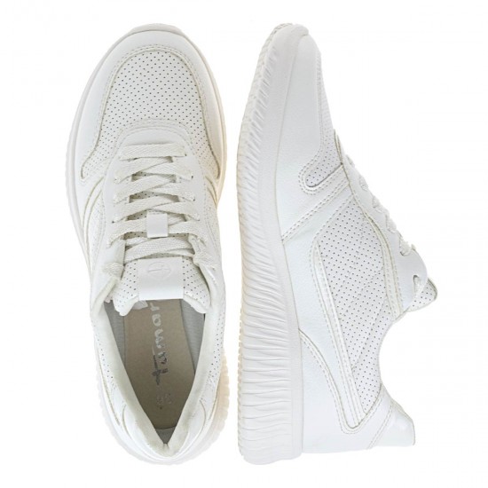 2000241803 Γυναικείο αθλητικό sneakers δετό λευκό