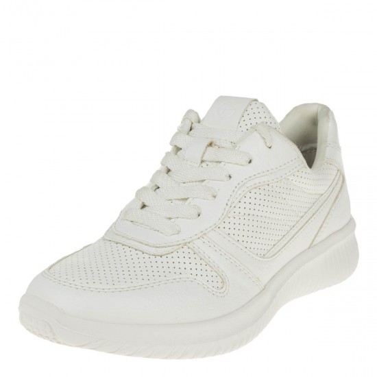 2000241803 Γυναικείο αθλητικό sneakers δετό λευκό