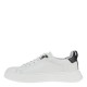 2000244202 Ανδρικό αθλητικό sneakers cazual δετό δέρμα λευκό/μαύρο