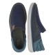 2000257601 Ανδρικό παντοφλέ πάνινο slip on μπλέ/τζήν