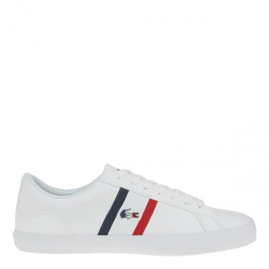 2000290601 Ανδρικό αθλητκό sneakers δετό λευκό/μπλέ/κόκκινο