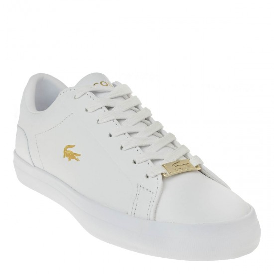 2000290801 Γυναικείο αθλητικό sneakers δετό λευκό/χρυσό