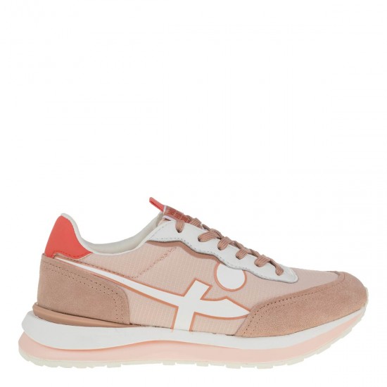 2000290901 Γυναικείο αθλητικό sneakers δετό ρόζ/σομόν