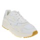 2000293801 Γυναικείο αθλητικό sneakers δετό δέρμα λευκό/πάγος
