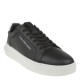 2000295601 Ανδρικό αθλητικό sneakers δετό δέρμα μαύρο