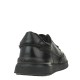 2000301501 Ανδρικό cazual sneakers δετό δέρμα μαύρο