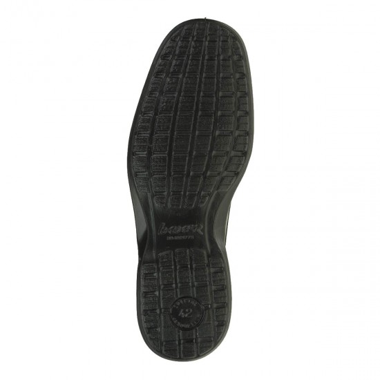 2000324501 Ανδρικό δετό sport comfort δέρμα μαύρο