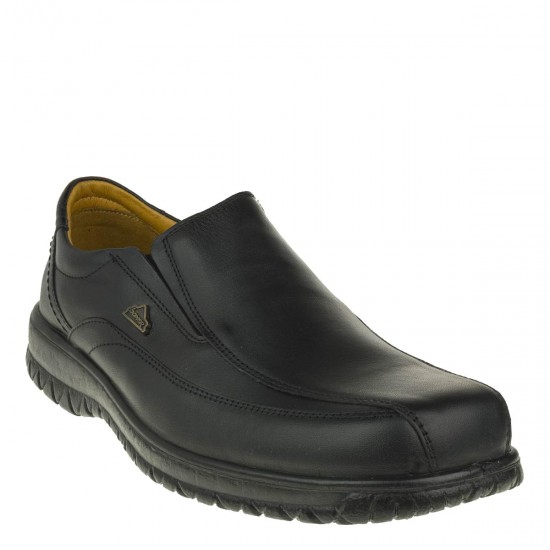 2000324601 Ανδρικό παντοφλέ sport comfort δέρμα μαύρο