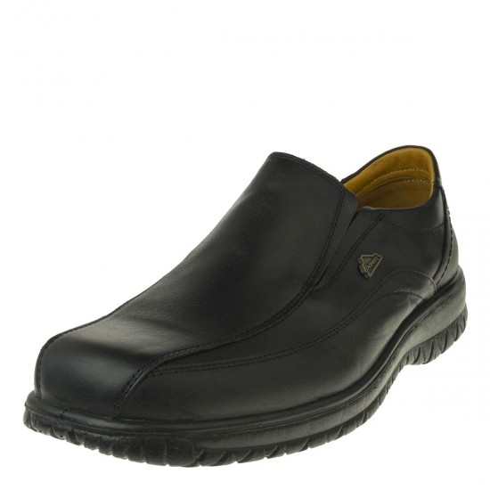 2000324601 Ανδρικό παντοφλέ sport comfort δέρμα μαύρο