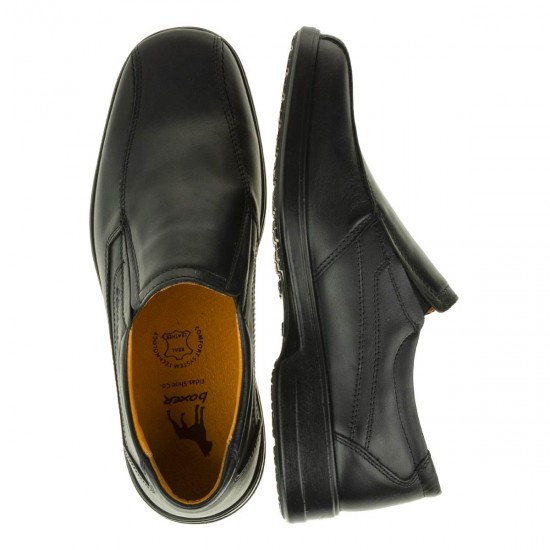 2000324701 Ανδρικό παντοφλέ sport comfort δέρμα μαύρο