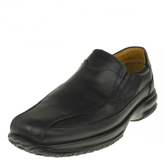 2000324801 Ανδρικό παντοφλέ sport comfort δέρμα μαύρο