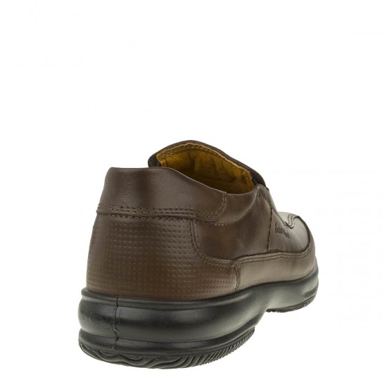 2000324802 Ανδρικό παντοφλέ sport comfort δέρμα καφέ