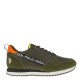 2000327201 Ανδρικό αθλητικό sneakers δετό λαδί/καφέ