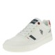 2000327601 Ανδρικό αθλητικό sneakers δετό λευκό/μπλέ/κόκκινο