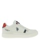 2000327601 Ανδρικό αθλητικό sneakers δετό λευκό/μπλέ/κόκκινο