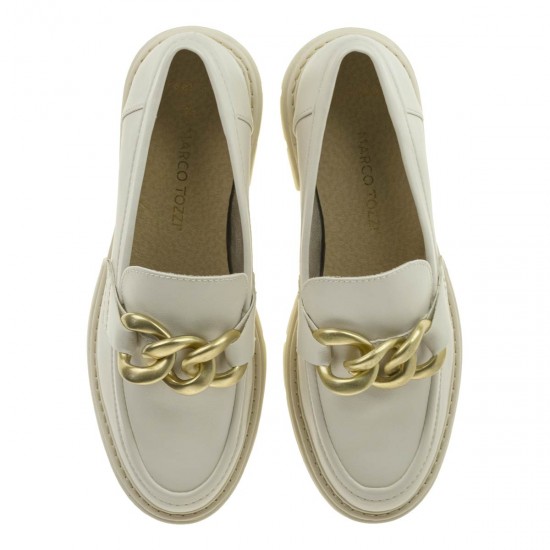 2000328802 Γυναικείο loafers mocassins κρέμ(μπέζ)