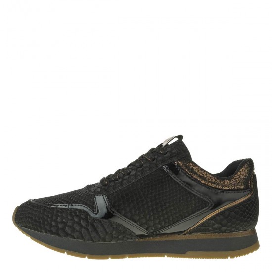 2000331601 Γυναικείο αθλητικό sneakers δετό μαύρο/χαλκός