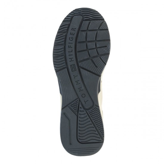 2000337601 Ανδρικό αθλητικό sneakers δετό λευκό/μπλέ/κόκκινο