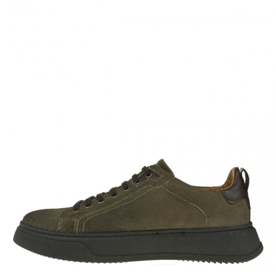 2000339401 Ανδρικό sneaker δετό nabuk πούρο