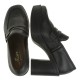 2000345601 Γυναικείο loafers μοκασίνι δέρμα ψηλό μαύρο