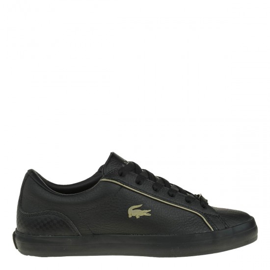 2000346701 Γυναικείο αθλητικο sneakers δετό δέρμα μαύρο