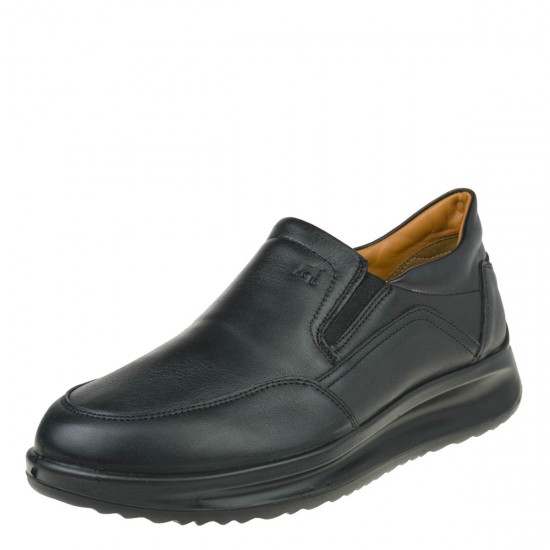 2000357501 Ανδρικό παντοφλέ sport comfort δέρμα μαύρο