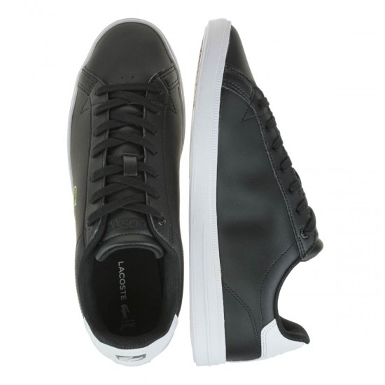 2000359001 Ανδρικό αθλητικό sneakers δετό δέρμα μαύρο/λευκό