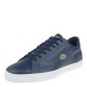 2000359301 Ανδρικό αθλητικό sneakers δετό δέρμα μπλέ/λευκό
