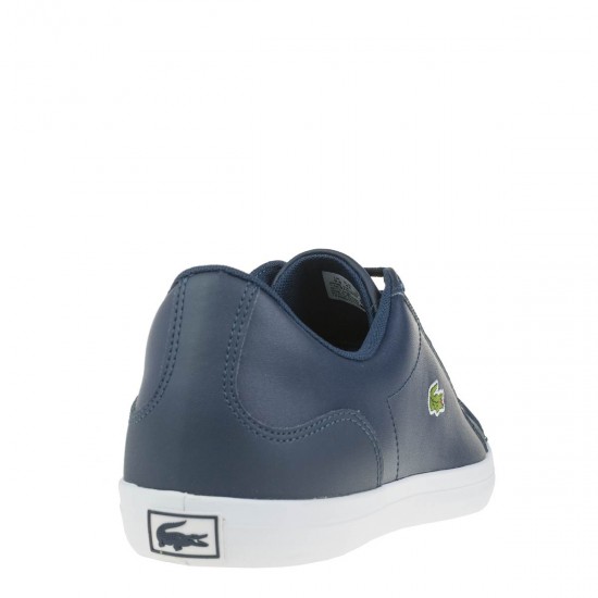 2000359301 Ανδρικό αθλητικό sneakers δετό δέρμα μπλέ/λευκό