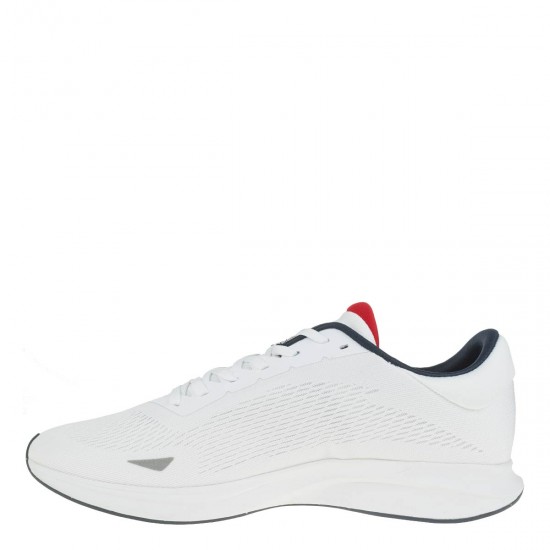 2000360602 Ανδρικό αθλητικό sneakers(μοδ.)χαμηλό δετό λευκό/μπλέ/κόκκινο
