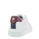 2000361002 Γυναικείο αθλητικό sneakers(μοδ.)δέτό δέρμα λευκό/μπορντώ