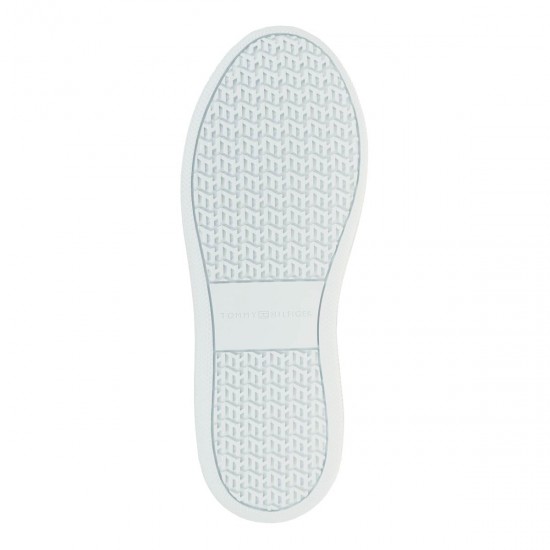 2000361002 Γυναικείο αθλητικό sneakers(μοδ.)δέτό δέρμα λευκό/μπορντώ