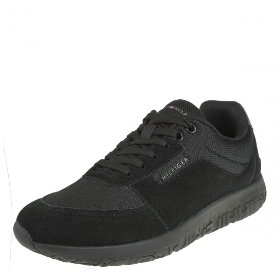 2000364001 Ανδρικό αθλητικό sneakers δετό καστόρι μαύρο