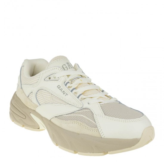 2000365201 Γυναικείο αθλητικό sneakers δετό μπέζ(κρέμ)