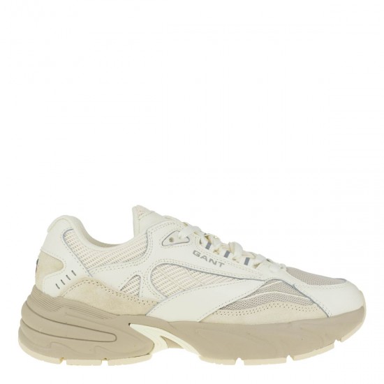 2000365201 Γυναικείο αθλητικό sneakers δετό μπέζ(κρέμ)