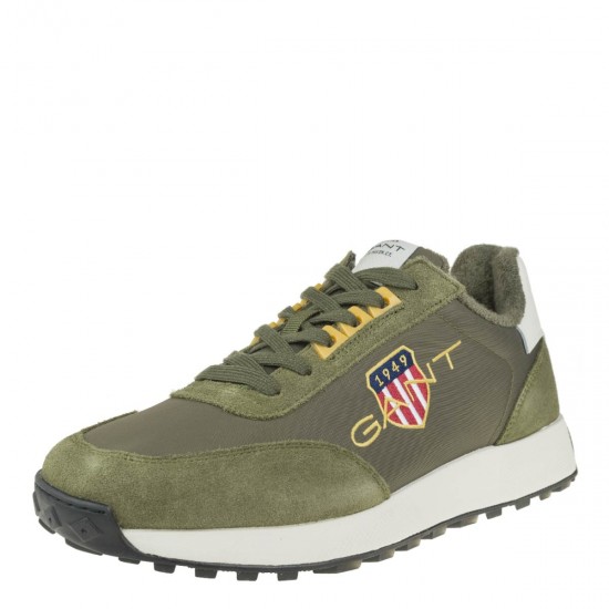 2000365501 Ανδρικό αθλητικό sneakers δετό λαδί